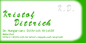 kristof dittrich business card
